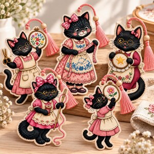 21 Cat Bookmark Cross Stitch Patterns, PDF Bundle