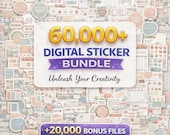 60,000 Digital Planner Stickers for Goodnotes & iPad – Aesthetic Sticker Bundle for Beautiful Digital Planning