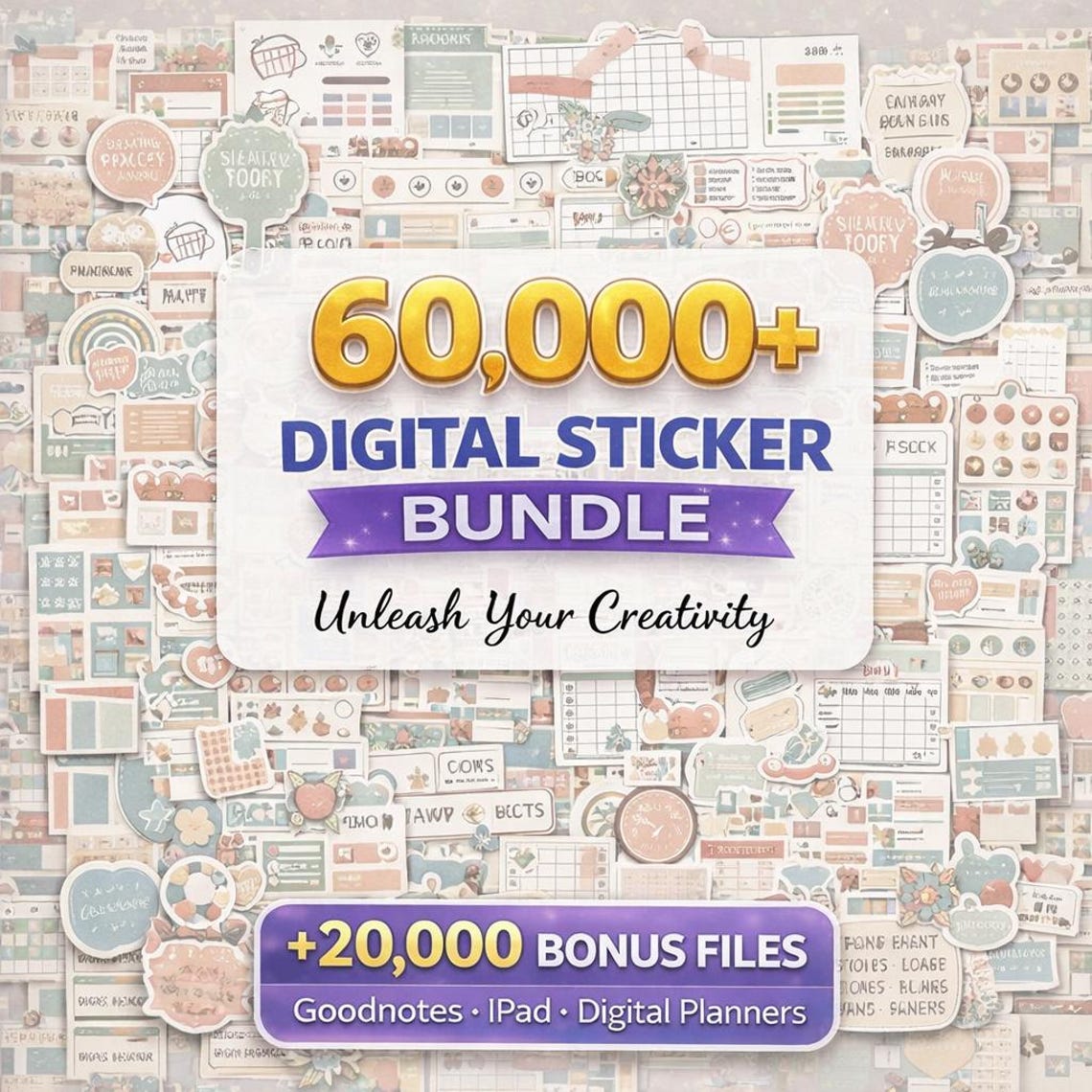60,000+ Digital Sticker Mega Bundle for Goodnotes & iPad Planners ...