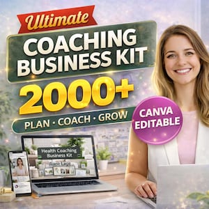 Ultimate Health Coaching Toolkit | 2,000+ Client Worksheets, Workbooks, Branding & Coaching Business Templates