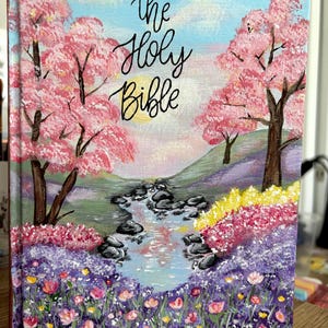 Hand Painted Holy Bible | Custom Bible | Painted Bible | Bible | Christian Gifts