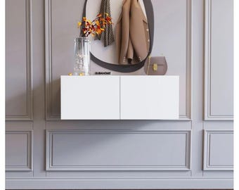 Floating Console Table With Drawers,Hallway Wooden Table,Entrway Table,Custom,Decor,Makeup Organizer,Dressing Table,Mounted wall decor