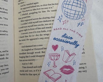 Disco Ball Bookmark: Read All The Time Retro Design For Readers