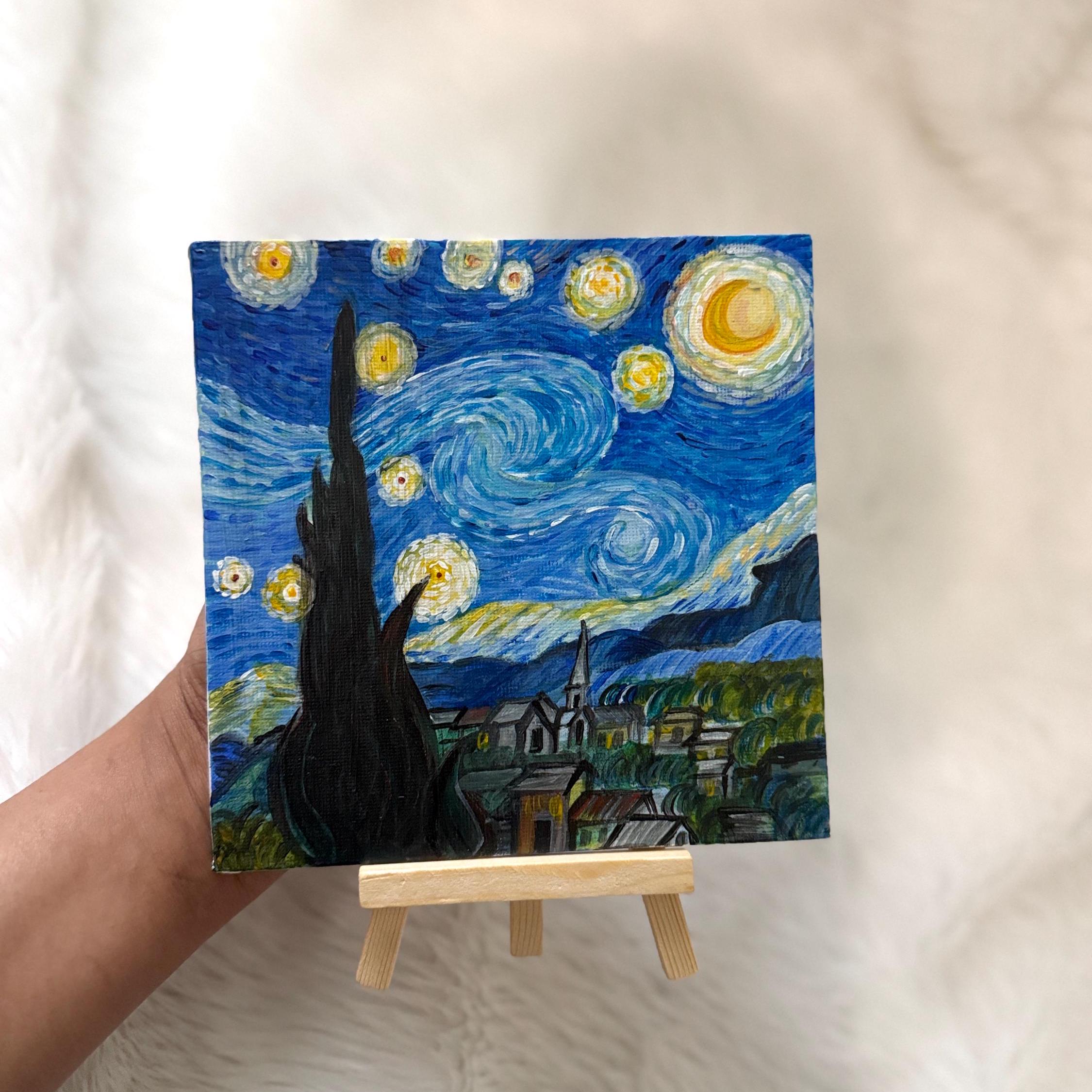 星月夜 | ギフト | キャンバス絵画 - Etsy 日本