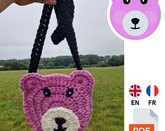 Bear Bag Crochet Pattern PDF – Beginner Amigurumi Purse Tutorial – Cute Teddy Tote – Instant Download – No Physical Item - Easy Level
