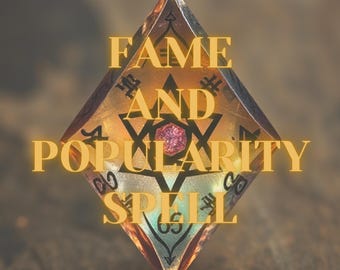 Custom Fame and Popularity Spell, Attract Recognition & Success, Recognition Ritual, Attract Fame and Admiration,Positive Energy for Success