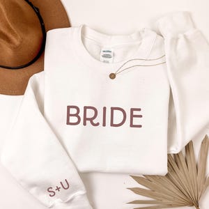 Bachelorette Party Sweatshirt, Custom Bride Shirt, Wedding Sweatshirt, Bridal Party Gift, Team Bride Crewneck, Bridesmaid Proposal Gifts