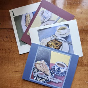 Biglietti d'auguri con cucchiaini da caffè - Set di 4 biglietti d'auguri vuoti; Progettato da AgrickitesArt