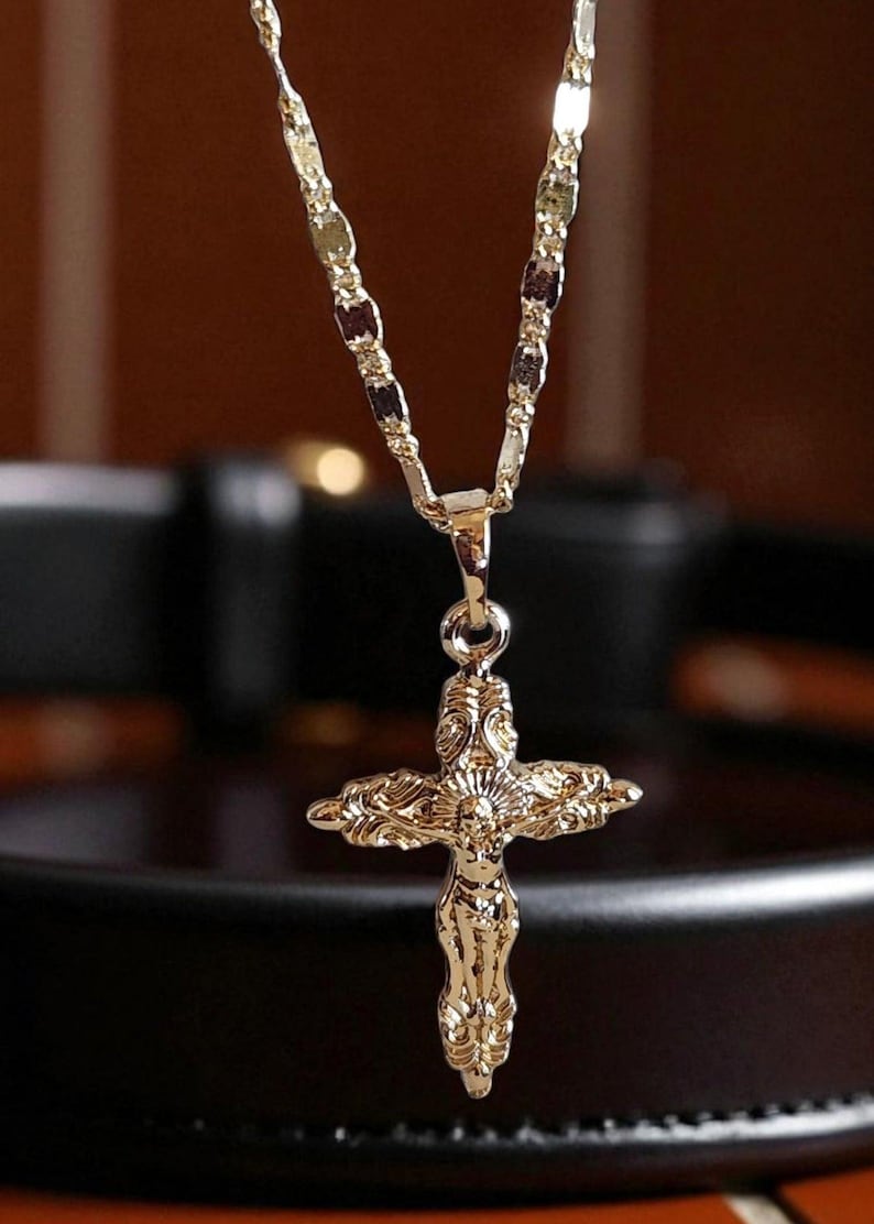 Valentino Style Necklace with Cross image 1