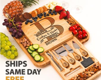 Charcuterie Board Personalized Gift for Her, Father&#39;s Day Gift, New Home Gift, Hostess Gifts, Wedding Gift for Couples, Housewarming Gift