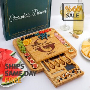 Personalized Charcuterie Board: Housewarming Gift for First Home, Real Estate Closing, Kitchen Essentials Cutting Board Styling Personalized