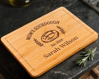 Sourdough Personalized Cutting Board, Bakers Gift, Kitchen Decor, Bread Engraved Baking Gift, Custom Cheese Board, Wedding Housewarming Gift