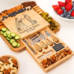 Personalized Charcuterie Board: Housewarming Gift for First Home, Real Estate Closing, Kitchen Essentials Cutting Board Styling Personalized