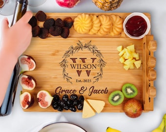 Charcuterie Board Personalized Cutting Board | wedding gift for Couple | | Custom Wedding Gift | Engagement Gift | Thanksgiving gift