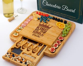King of the Grill Gift, Grill Gift Set, BBQ Grilling Tools, Father’s Day Grill Gift, Gift, Personalized BBQ Set, Barbecue Gift, Grill Case