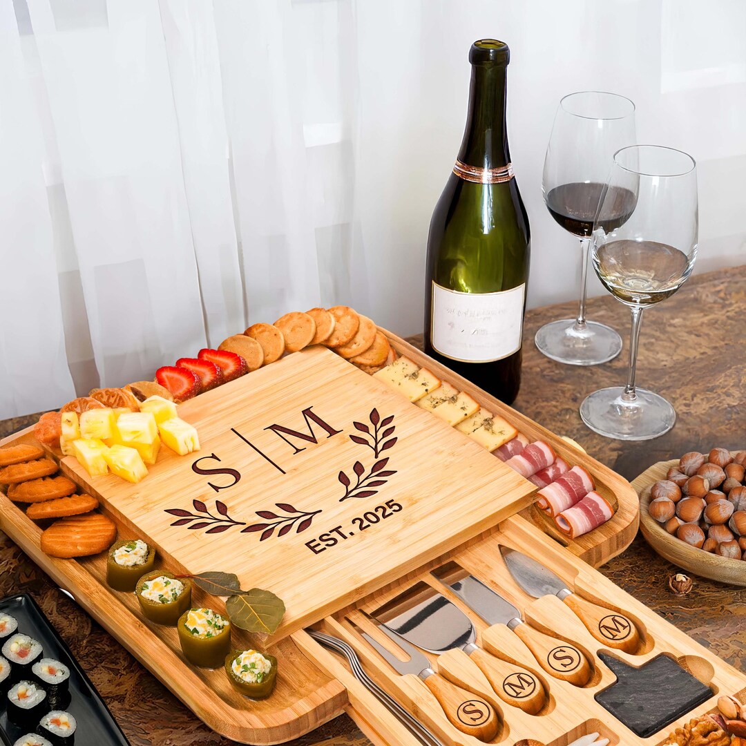 custom charcuterie boards, catering & gifting | graze... Custom Charcuterie Board With Cheese Tools Personalized Engraved Tray ...