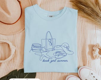 Buch Mädchen Sommer Shirt für Leseratten