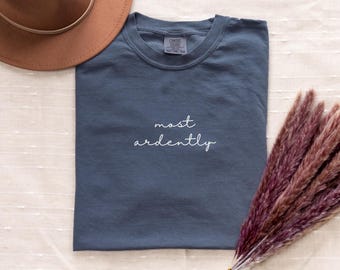 Embroidered Most Ardently Shirt Pride and Prejudice