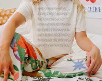 Mr Darcy Letter Shirt Pride and Prejudice