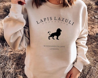 Emma M. Lion London Löwen-Sweatshirt mit Rundhalsausschnitt | Inspiriert von Büchern