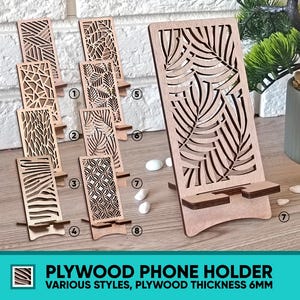 Laser Cut Holz Handy Halter: Individueller Mobile Stand