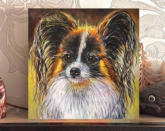 Acrylschilderij hond op maat: handgemaakte huisdierportretkunst, hondenportret op maat, huisdierportret op maat olieverfschilderij van foto