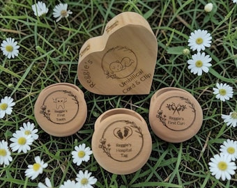 Engraved Wooden Umbilical Cord Keepsake Box, Personalized Baby Gift