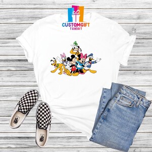 Camiseta de Mickey y sus amigos, camiseta de Disney, camiseta de Mickey Mouse, camiseta de Minnie Mouse, camiseta del Pato Donald, camiseta de dibujos animados, camiseta de personajes de Disney