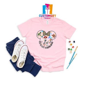 Camiseta "Você Tem um Amigo em Mim", Camiseta da Disney, Camiseta Infantil da Disney, Cabeça do Mickey e Minnie, Camiseta de Desenho Animado, Personagens de Toy Story, Amigos da Disney