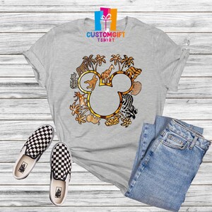 T-shirt Disney dierenrijk, Disney shirt, shirt wilde dieren, shirt Mickey Mouse, shirt Mickey Head, shirt Disney Safari, cartoonliefhebber
