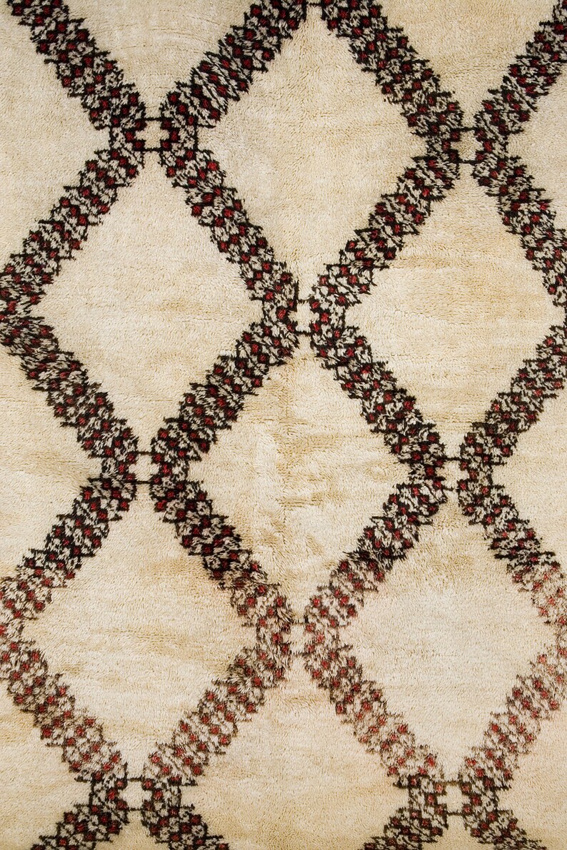 Diamond Delight vintage Ait Segrouchene Master weaver pile rug image 3