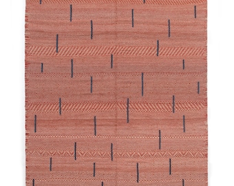 Indigo Bars - Contemporary collection Moroccan flat weave