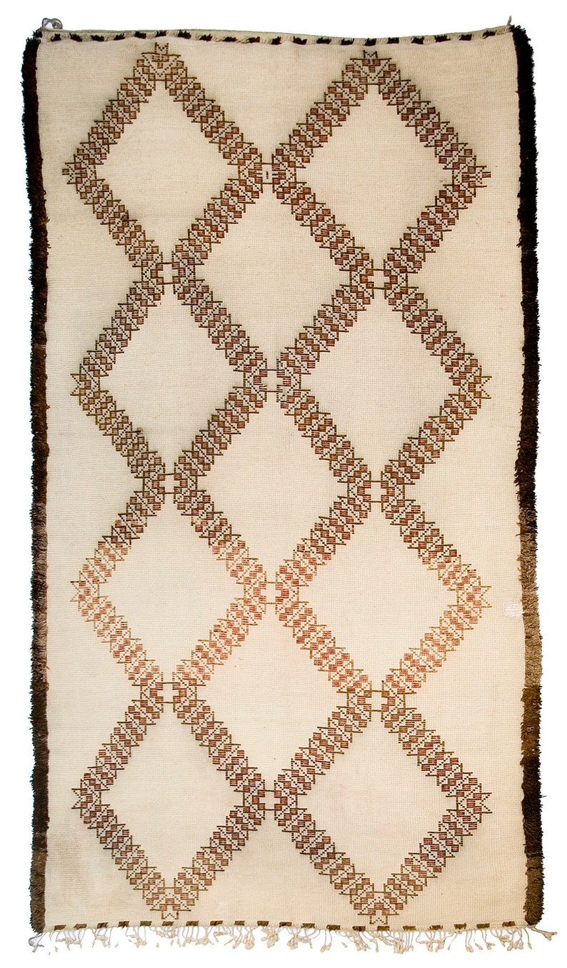Diamond Delight vintage Ait Segrouchene Master weaver pile rug image 2