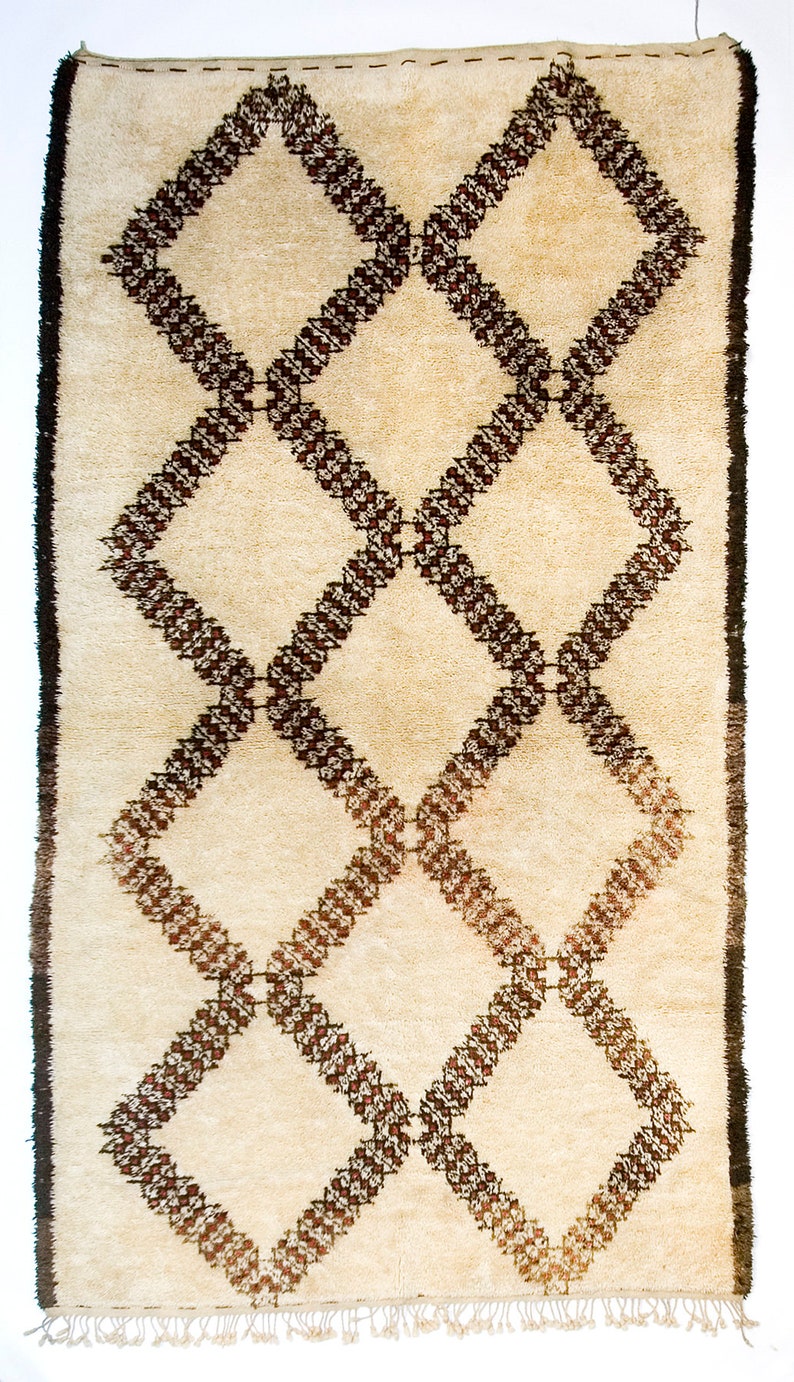 Diamond Delight vintage Ait Segrouchene Master weaver pile rug image 1