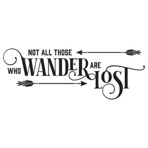 Nicht alle die wandern, sind verloren, Inspirational Zitat, SVG, digitaler Download, Cricut Cut File