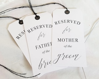 Elegant Wedding Seat Sign, Wedding Reserve Seat, Ceremony Decor, Reserved Wedding Chair Tag, Reserved, Reserved Seat Sign, RC0020