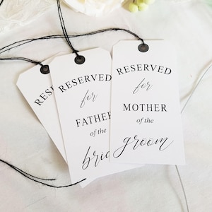 Elegant Wedding Seat Sign, Wedding Reserve Seat, Ceremony Decor, Reserved Wedding Chair Tag, Reserved, Reserved Seat Sign, RC0020