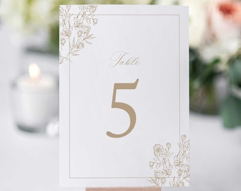 Classic Calligraphy Wedding Table Numbers, Reception Table, Calligraphy, Printed Table Numbers, 4x6 or 5 x 7, Octavia Collection, RC0302
