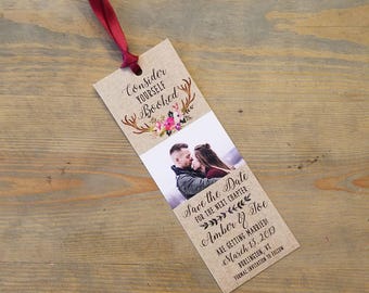 bookmark save the date simple rustic save the date bookmark etsy save the date bookmarks