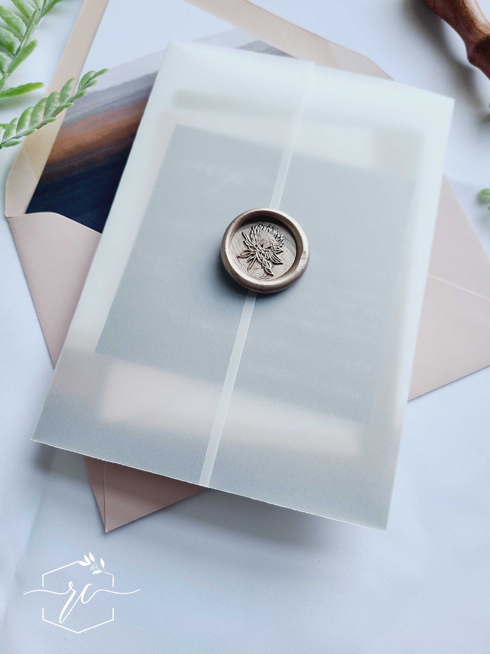 Plain Vellum Wrap Wax Seal Add on for Finley Collection Etsy