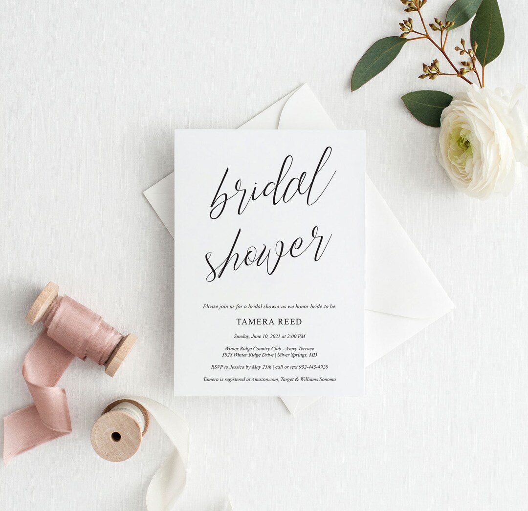 Printable Bridal Shower Invitation Template, Bridal Shower Template ...