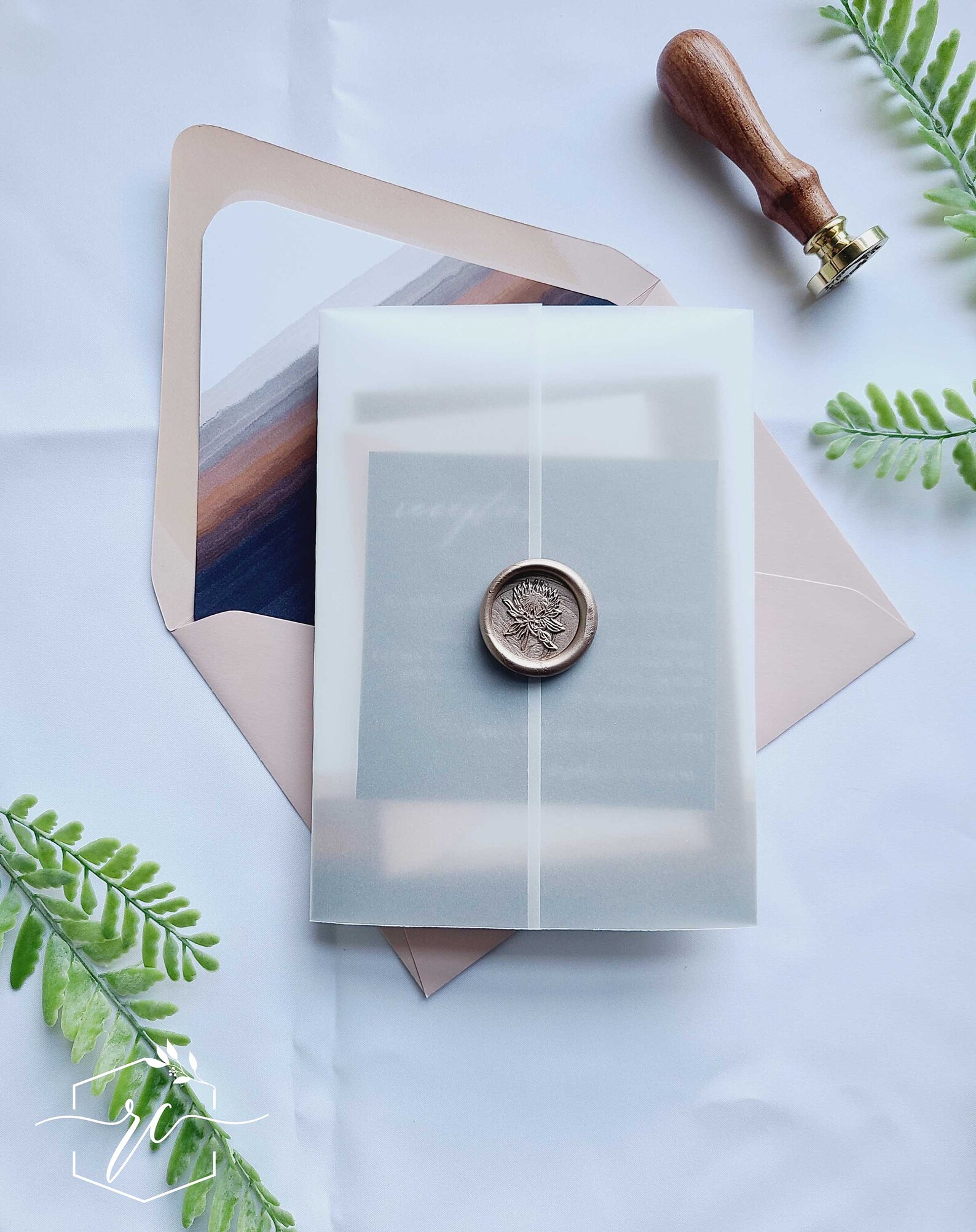 Plain Vellum Wrap Wax Seal Add on for Finley Collection Etsy