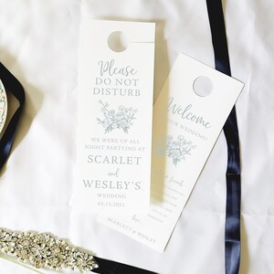 Wedding Do not disturb wedding door hangers, Classic door hangers wedding, hotel door hanger, wedding sign, guest room tag, Scarlett, RC0304