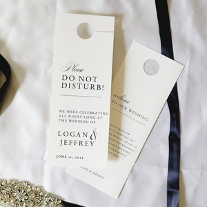 Wedding Do not disturb wedding door hangers, Classic door hangers wedding, hotel door hangers, wedding sign, guest room hanger, RC80002