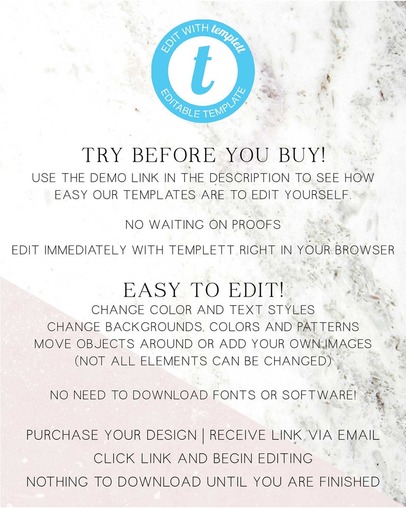 Printable Wedding Program templett order of ceremony Blush Wedding Ceremony Template Blush Wedding Programs Template RC18017