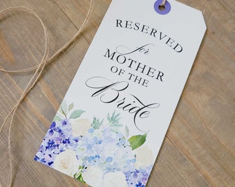 Hydrangea Reserved Seat tag, Wedding Reserve Seat sign, Ceremony Decor, Reserved Wedding Chair Tag, Reserved, Reserved Seat Sign, RC0050