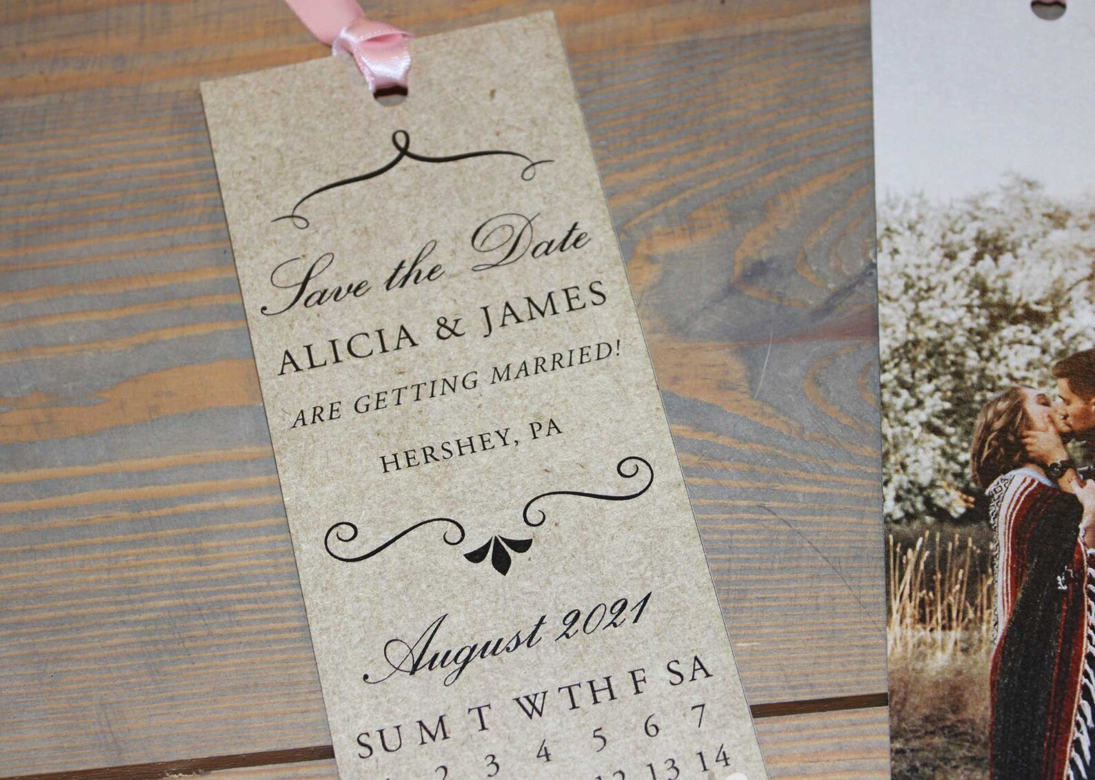 Custom Bookmark Save the Date Photo Save the Date Card Book Etsy