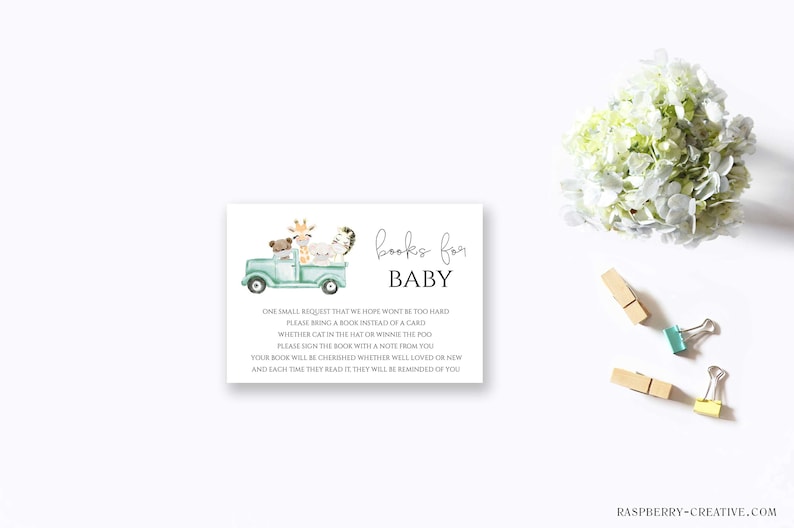 Instant download fully editable RC0153 Book Request Card Template bring a book printable virtual baby shower Baby Shower book for baby