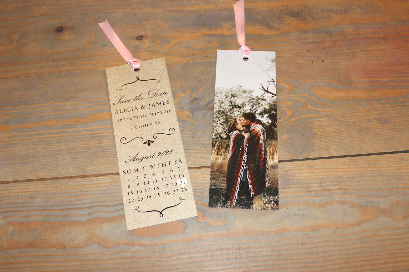 Custom Bookmark Save the Date Photo Save the Date Card Book Etsy
