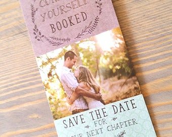 Save the Date Bookmark, Photo Save the Date for Book Themed Wedding, Book Lover Save the Date, RC0037